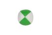 Basic Jongleerbal|62 mm|100 gram|Per stuk|Groen/wit
