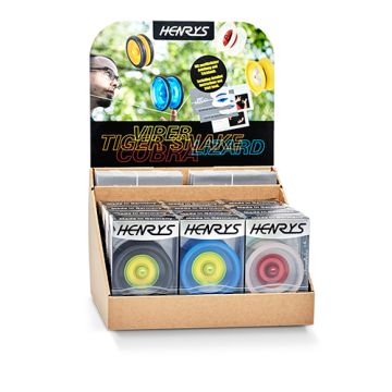 Henrys Cobra Yoyo per 12 verpakt inclusief Display