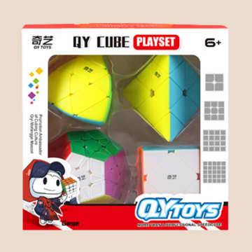 QiYi Cadeauverpakking - Pyraminx, Skewb, Megaminx en Mastermorhix